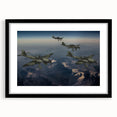 Extra large abstract art print of colorful airplanes, textured on black framed canvas, ideal for living room decor.
