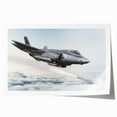 Art deco poster featuring a vintage airplane in muted beige and navy, rolled print, suitable for dining room decor.