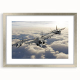 Textured abstract art print of an airplane in muted gray, ideal for bedroom wall decor, framed with a silver mat.