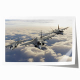 Art deco poster featuring a stylized airplane in muted metallic tones on a rolled print, suited for dining room walls.