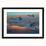 Extra large abstract art print featuring colorful, textured airplanes on a black framed canvas, ideal for living room decor.