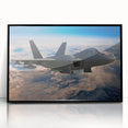 Large abstract airplane design in black and white on a framed acrylic print, ideal for dining room art.