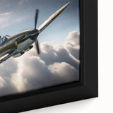 Extra large framed canvas featuring a black textured airplane with colorful accents, ideal for living room decor.