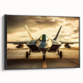 Black and white framed canvas of a vintage airplane, ideal for bedroom wall decor, in a minimalist style.