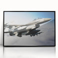 Large abstract airplane design in black and white on acrylic, framed.