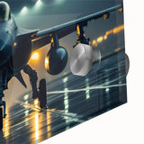 Large abstract acrylic print of an airplane, featuring cool gray and metallic hues, ideal for bedroom or dining room art.