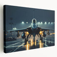 Large stretched canvas featuring a detailed illustration of an airplane in gray and white tones.