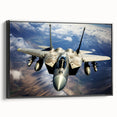 Black and white vintage airplane poster art on framed canvas, ideal for bedroom wall decor.