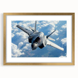 Textured art print of an abstract airplane design in gold and black tones on a framed canvas, suitable for bedroom decor.
