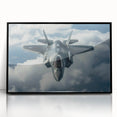 Mid-century modernist large abstract airplane design in black and white on framed acrylic, ideal for dining room art.