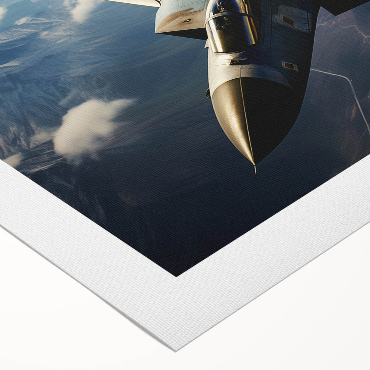Art deco poster of a vintage airplane in muted beige and brown, rolled canvas, suitable for dining room wall.