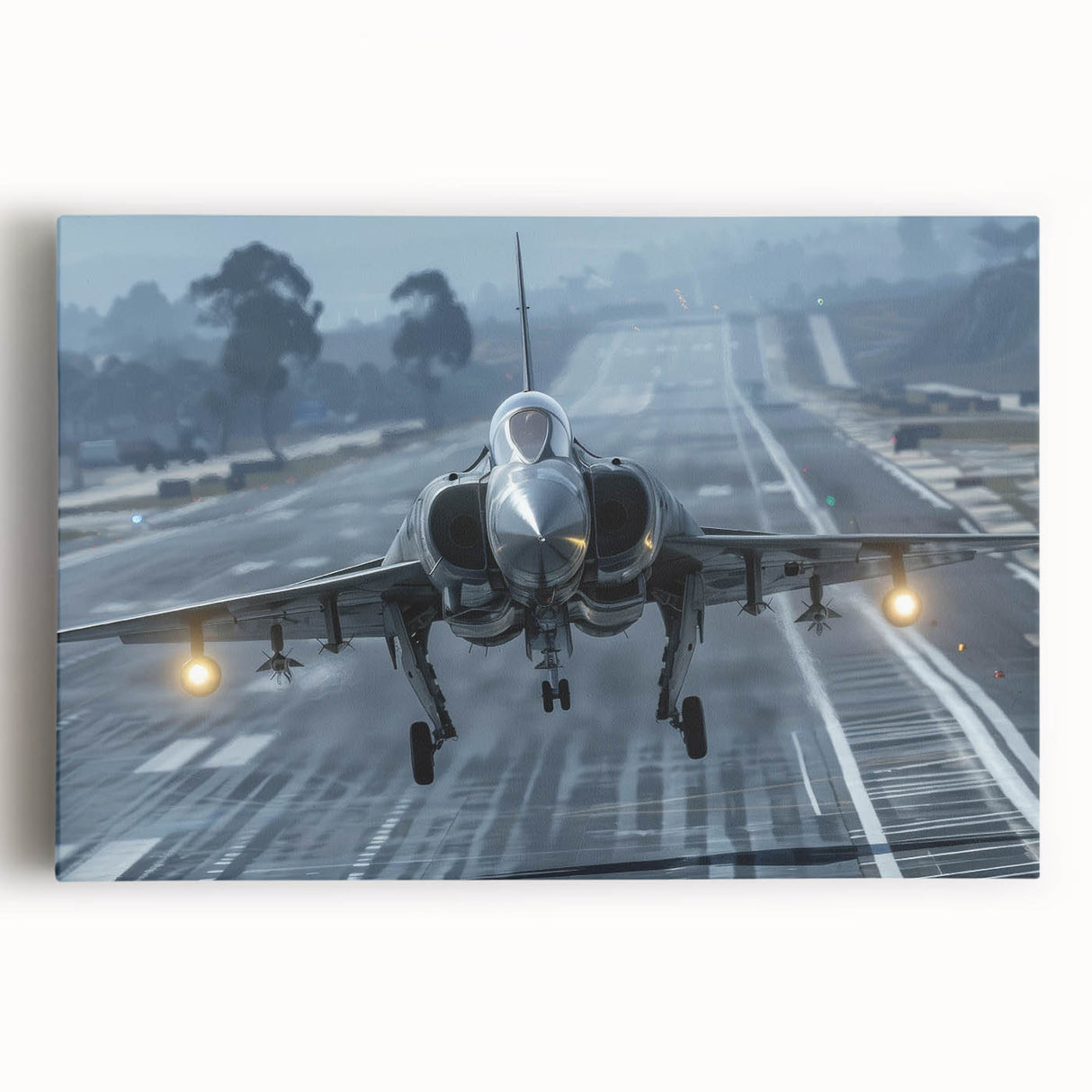 Black and white photograph of vintage airplanes on a stretched canvas, ideal for kitchen wall art or bedroom ambiance.