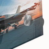 Large abstract wall art featuring a close-up of an airplane on acrylic glass, in muted gray tones.