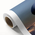 Art deco airship poster in pastel shades on rolled canvas, ideal for nursery wall art.