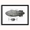 Extra large abstract art print featuring a colorful airship design on textured canvas, ideal for living room decor.