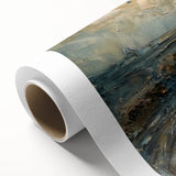 Art deco style bicycle illustration in bold black and white on rolled canvas, ideal for nursery wall art.