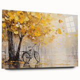 Acrylic print of a side-view bicycle in grayscale, suited for bedroom or dining room decor.
