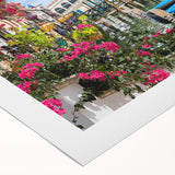 Art deco poster of a gondola in muted blues and grays on rolled canvas, suitable for dining room decor.