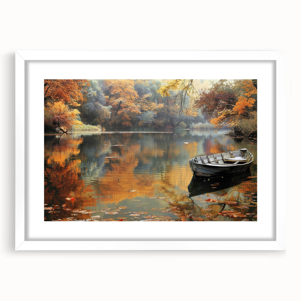 Extra large abstract art print featuring a textured depiction of a gondola, in muted gray and blue tones.