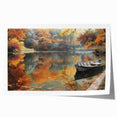 Rolled print of a gondola on a canal with muted earth tones, ideal for art wall dining room placement.