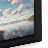 Extra large framed canvas featuring a textured black rowboat, ideal for living room decor.