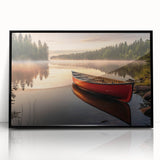 Large abstract wall art of a rowboat in black and white, framed acrylic, ideal for modern living room decor.