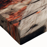 Black and white photo of a rowboat on calm water, printed on large stretched canvas, suitable for bedroom wall decor.