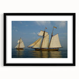 Abstract art print of a colorful sailboat, with textured strokes on a large canvas, suited for living room decor.