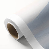 Art deco style sailboat on calm seas, muted blue and white tones, rolled canvas, ideal for nursery wall art.