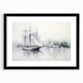 Abstract art print of a colorful sailboat, featuring textured designs in vibrant hues on a large canvas.