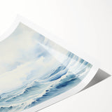Extra large wall art featuring a minimalistic line art of sailboats, printed on rolled canvas.