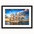 Abstract art print of colorful sailboats on a textured canvas, ideal for extra large wall art in a living room.