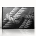 Large abstract wall art of a sailboat on acrylic, featuring soft blues and whites in a mid-century modernist style.