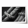 Sailboat on calm waters in muted blues and grays, rolled print, suitable for art wall dining room.
