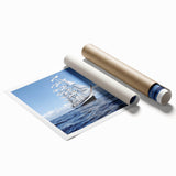 Extra large wall art featuring a vintage ship, in muted gray tones, ideal for classy bathroom decor.