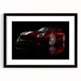 Abstract art print of colorful, textured sports cars on a large canvas, ideal for living room decor.