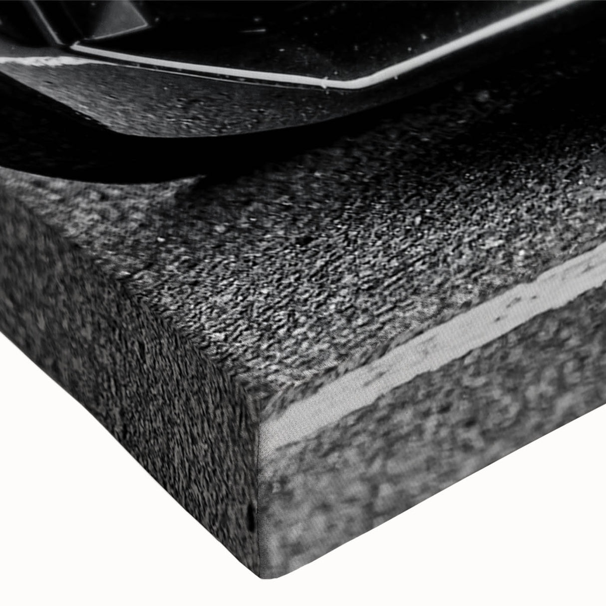 Black and white landscape art painting of sports cars on stretched canvas, ideal for bedroom wall decor.