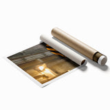 Extra large rolled print featuring a detailed floral design in soft pastel shades, ideal for classy bathroom wall art.