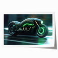 Extra large rolled print of a vintage motorcycle, rendered in muted earth tones, ideal for art wall dining room.