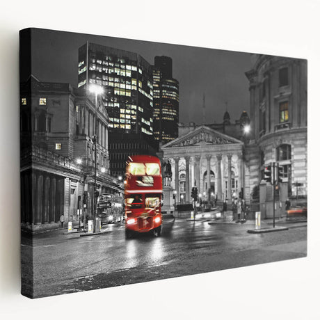 Canvas print of assorted service vehicles in bold primary colors, suitable for kitchen wall art.