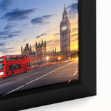 Extra large black wall art featuring a textured depiction of colorful service vehicles on a framed canvas.