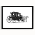 Extra large abstract art print featuring vibrant, colorful textured design of service vehicles, framed in black.