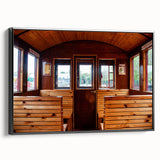 Black and white vintage poster art of a classic car on framed canvas, suitable for bedroom decor.