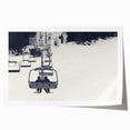 Extra large rolled print featuring a collection of service vehicles in muted gray and blue tones.