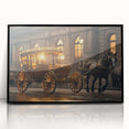 Large abstract wall art featuring a collection of stylized service vehicles in black and white, framed acrylic.