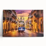 Black and white stretched canvas depicting a collection of vintage service vehicles, ideal for kitchen wall art.