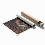 Extra large rolled print depicting a detailed subway map in muted gray and blue tones, ideal for classy bathroom wall art.