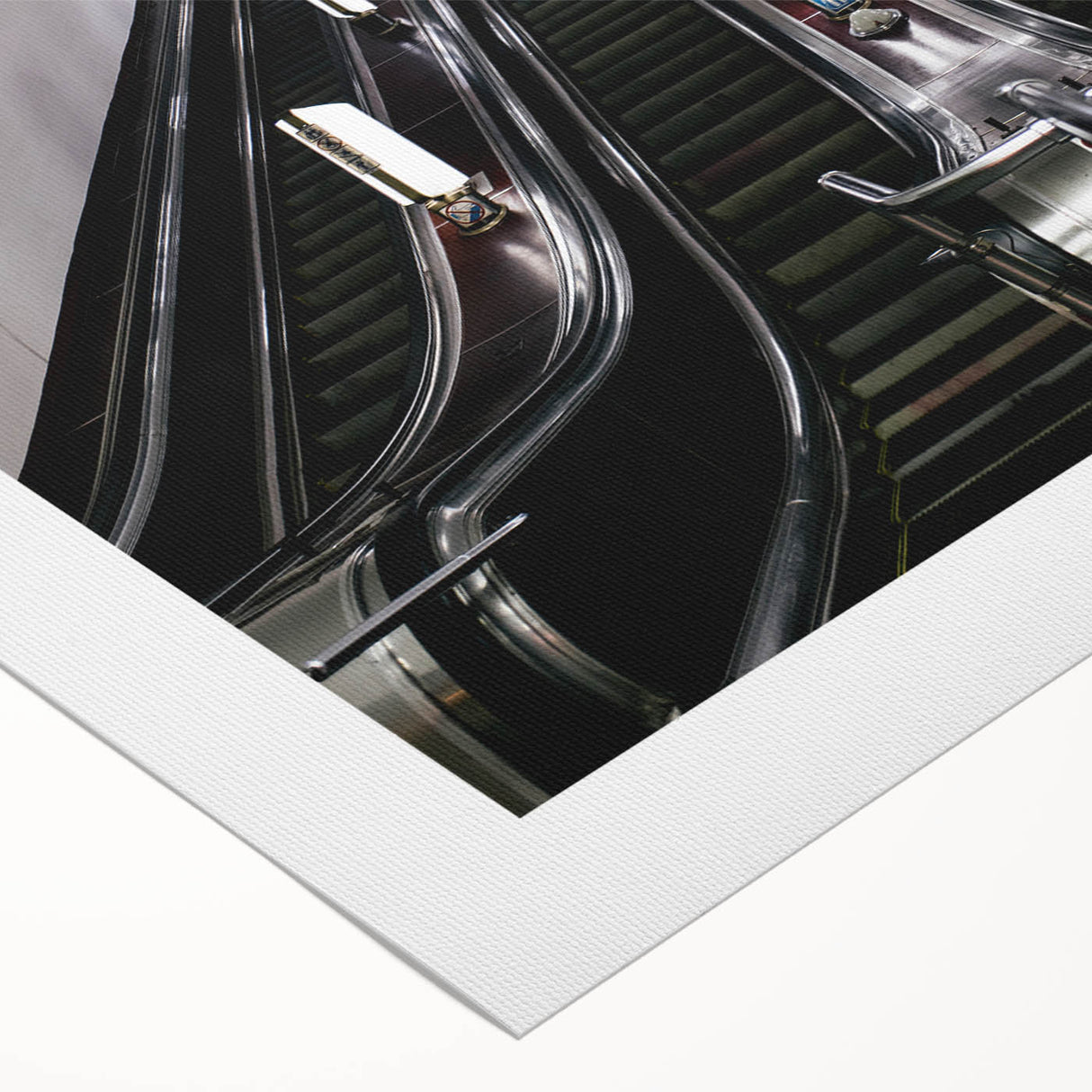 Art deco poster featuring a vintage subway design in muted earth tones on rolled canvas, suitable for dining room decor.