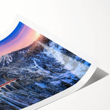 Extra large wall art featuring a line art design of flowers in black and white, printed on rolled canvas.