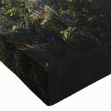 Black and white landscape art painting of a train on stretched canvas, ideal for bedroom wall art.